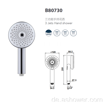 120 mm dreifunktional runde faltbare Handdusche